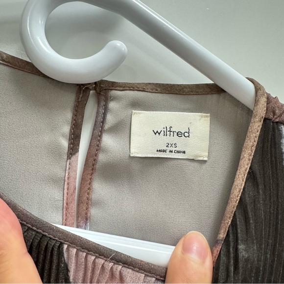 Wilfred women’s summer Midi long sleeves Dress in ink painting xxs - Picture 4 of 11